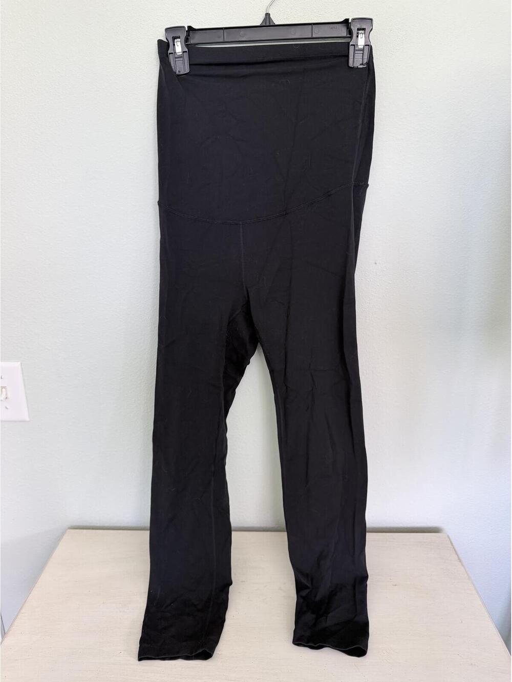 Black High-Rise Maternity Leggings Medium